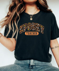 Halloween Spooky Teacher Shirt, Teacher Ghost Boo Pumpkin T-Shirt