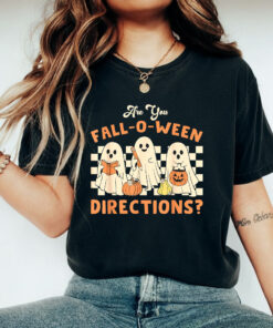 Are You Fall O Ween Directions Teacher Halloween Ghost Shirt